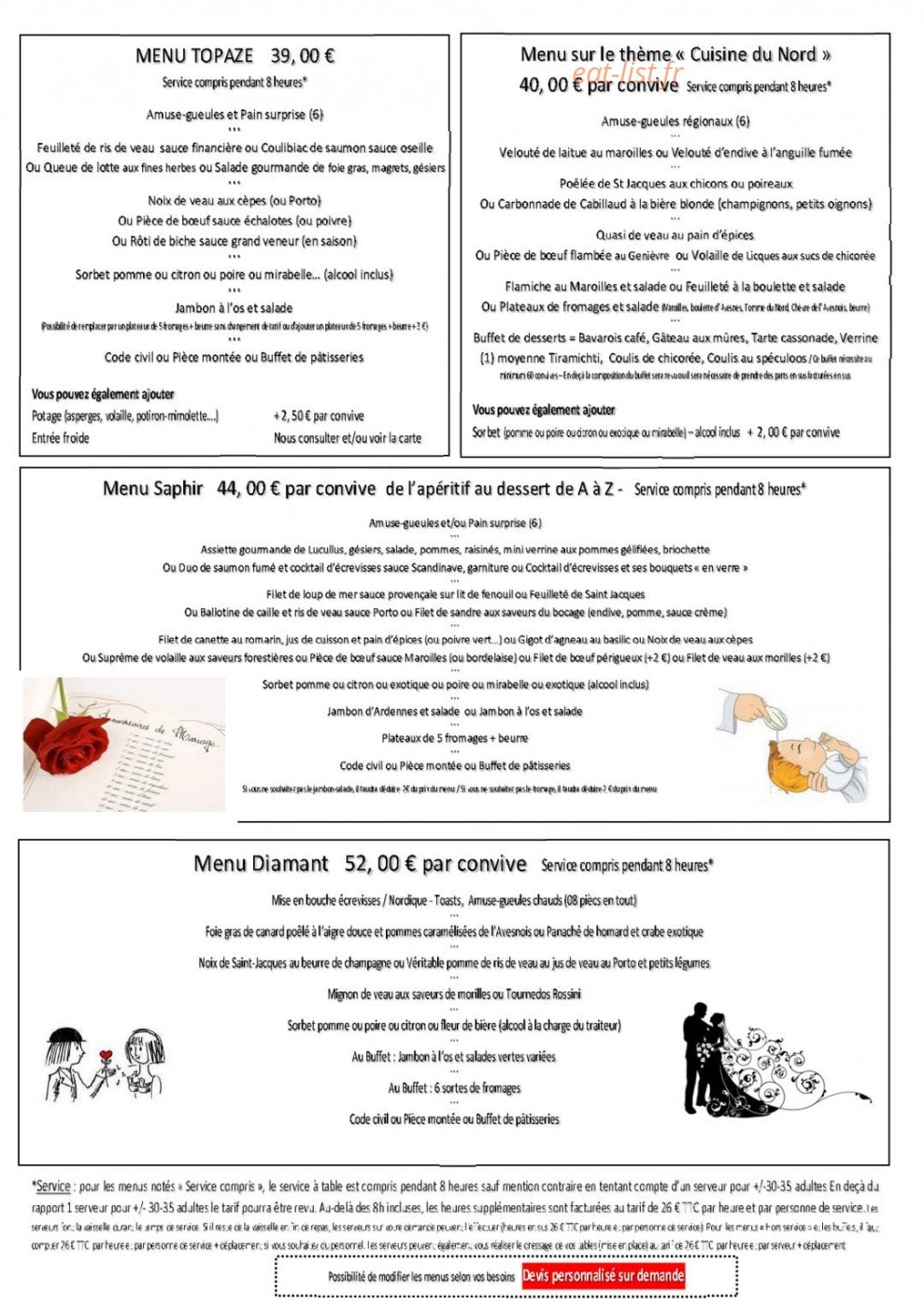 Traiteur lalaut — carte page 8