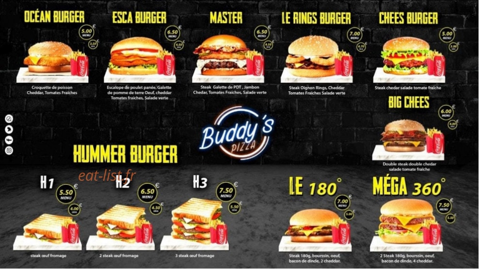 Buddy's Pizza — carte page 4