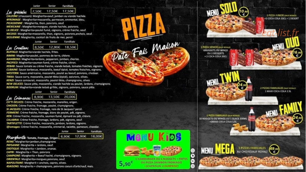 Buddy's Pizza — carte page 3