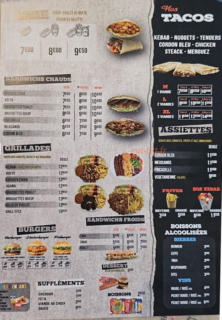 Grill efes — carte page 1