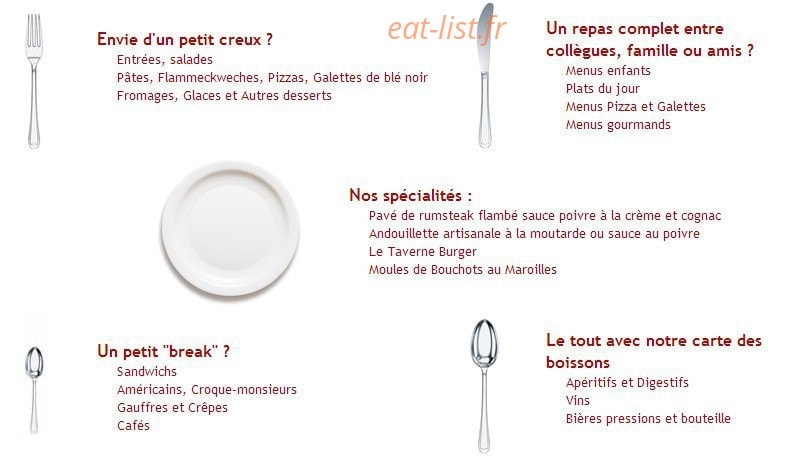 La Taverne — carte page 1