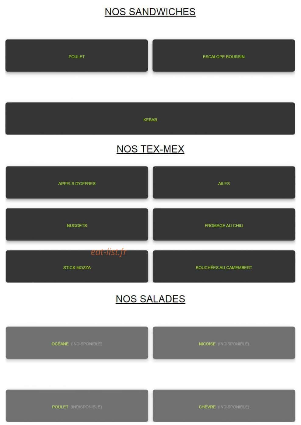 Pelle's Pizza — carte page 4