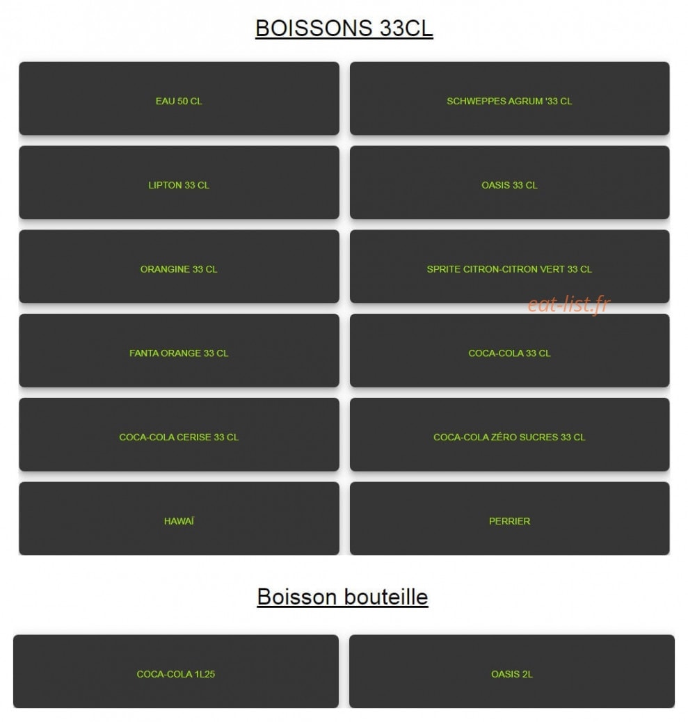 Pelle's Pizza — carte page 6