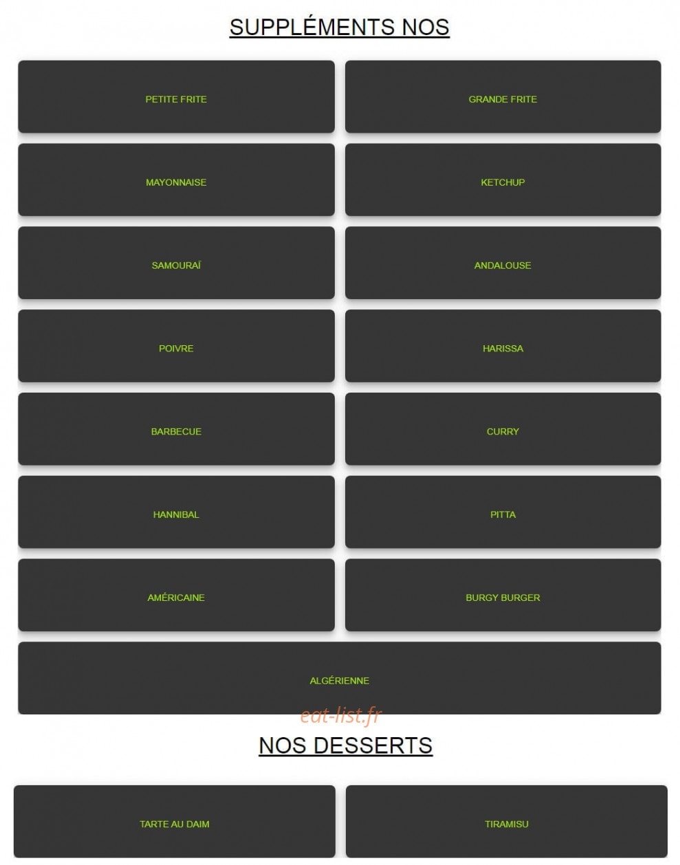 Pelle's Pizza — carte page 5