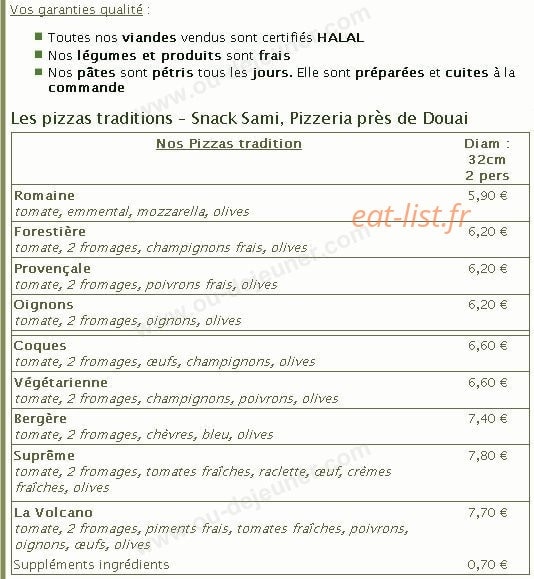 Snack sami — carte page 3
