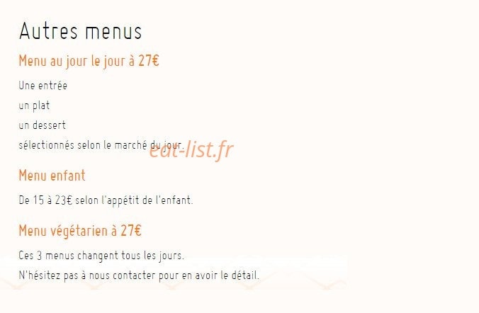 Hostellerie Saint-Louis — carte page 2