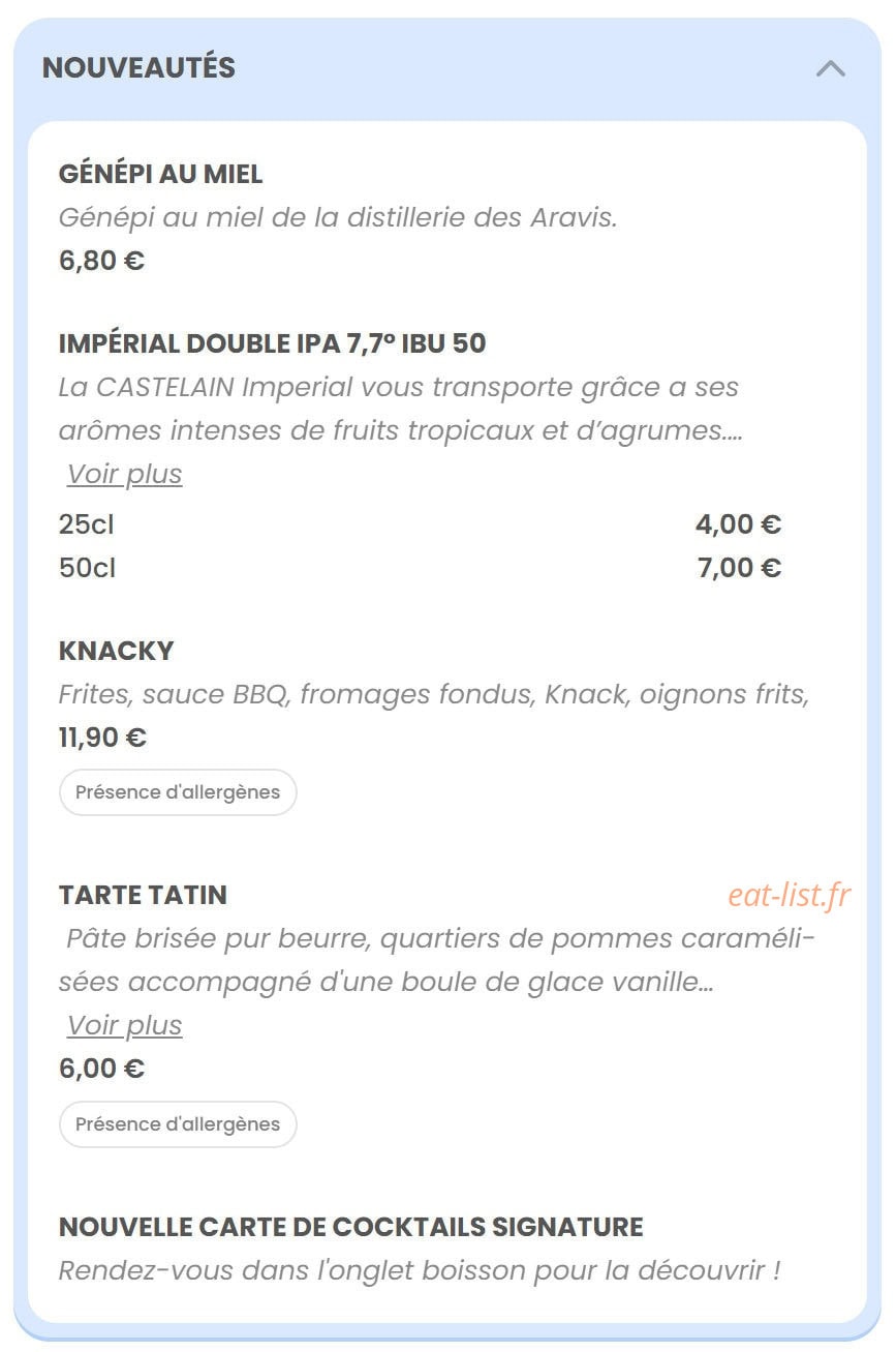 La Régalade — carte page 1