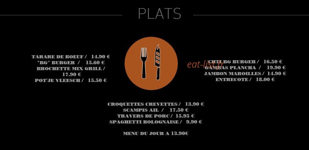 Le Bœuf Gras — carte page 1