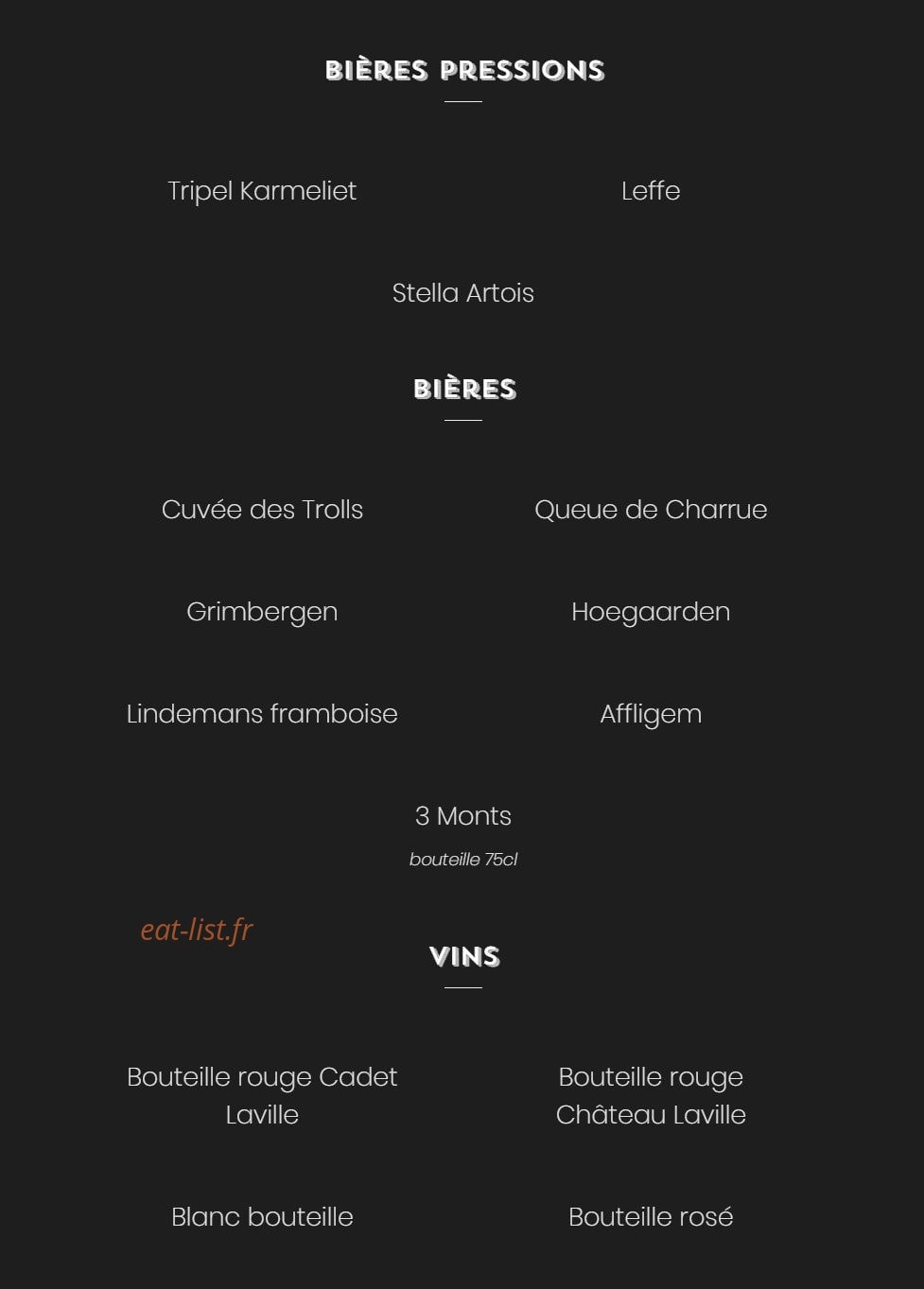 Chez Katy — carte page 3