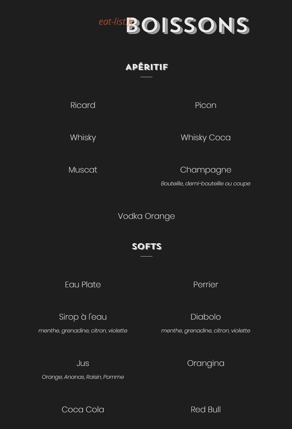 Chez Katy — carte page 2
