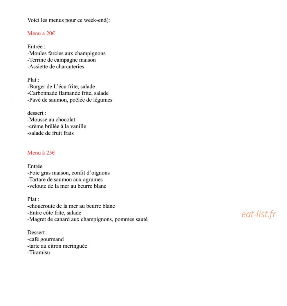 L'Écu — carte page 1