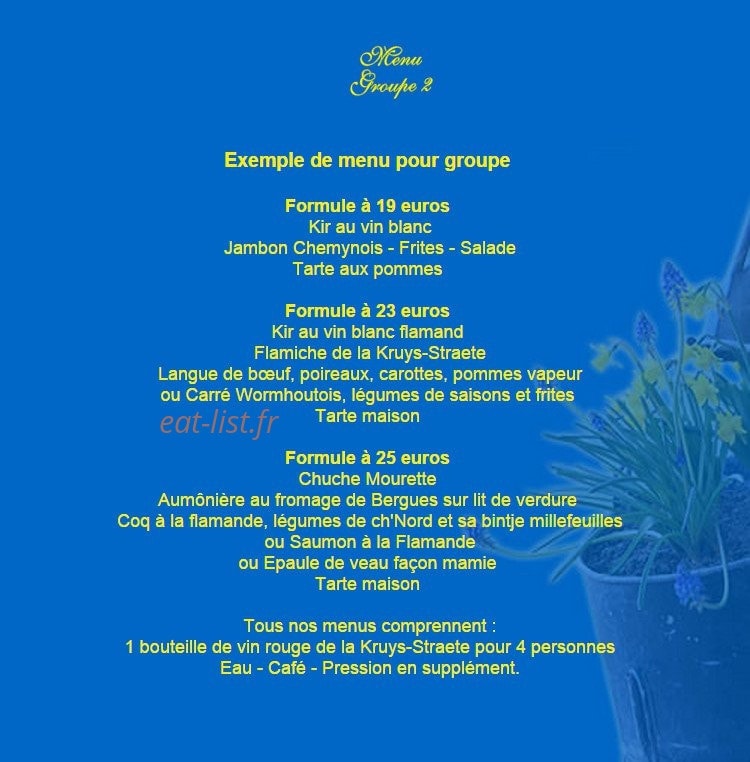 Restaurant Kruys Straete — carte page 3