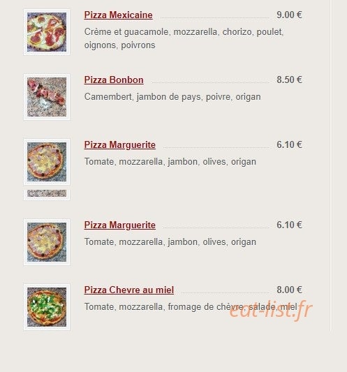 Wormhout pizza — carte page 4