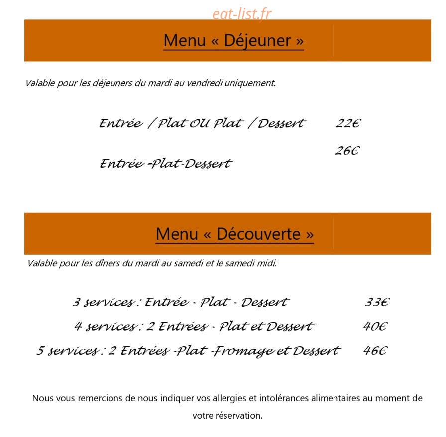 L'epicurieux — carte page 1