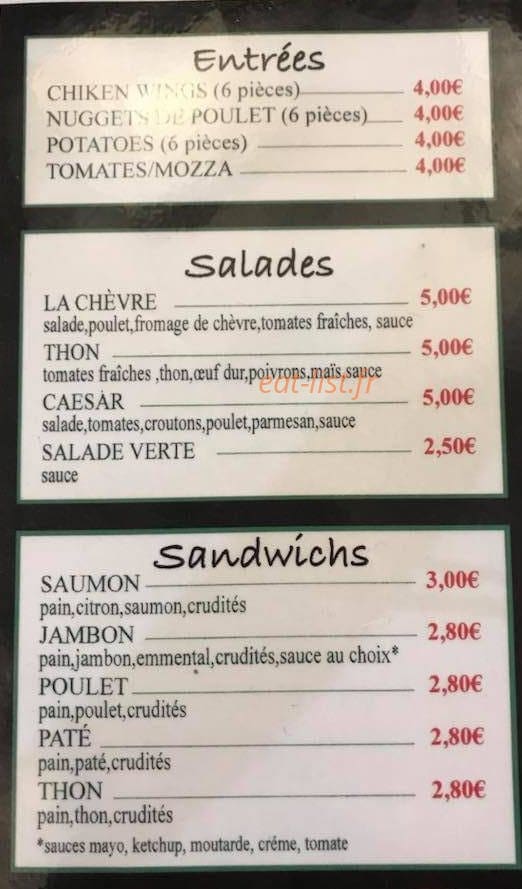 Ray'pizza — carte page 4