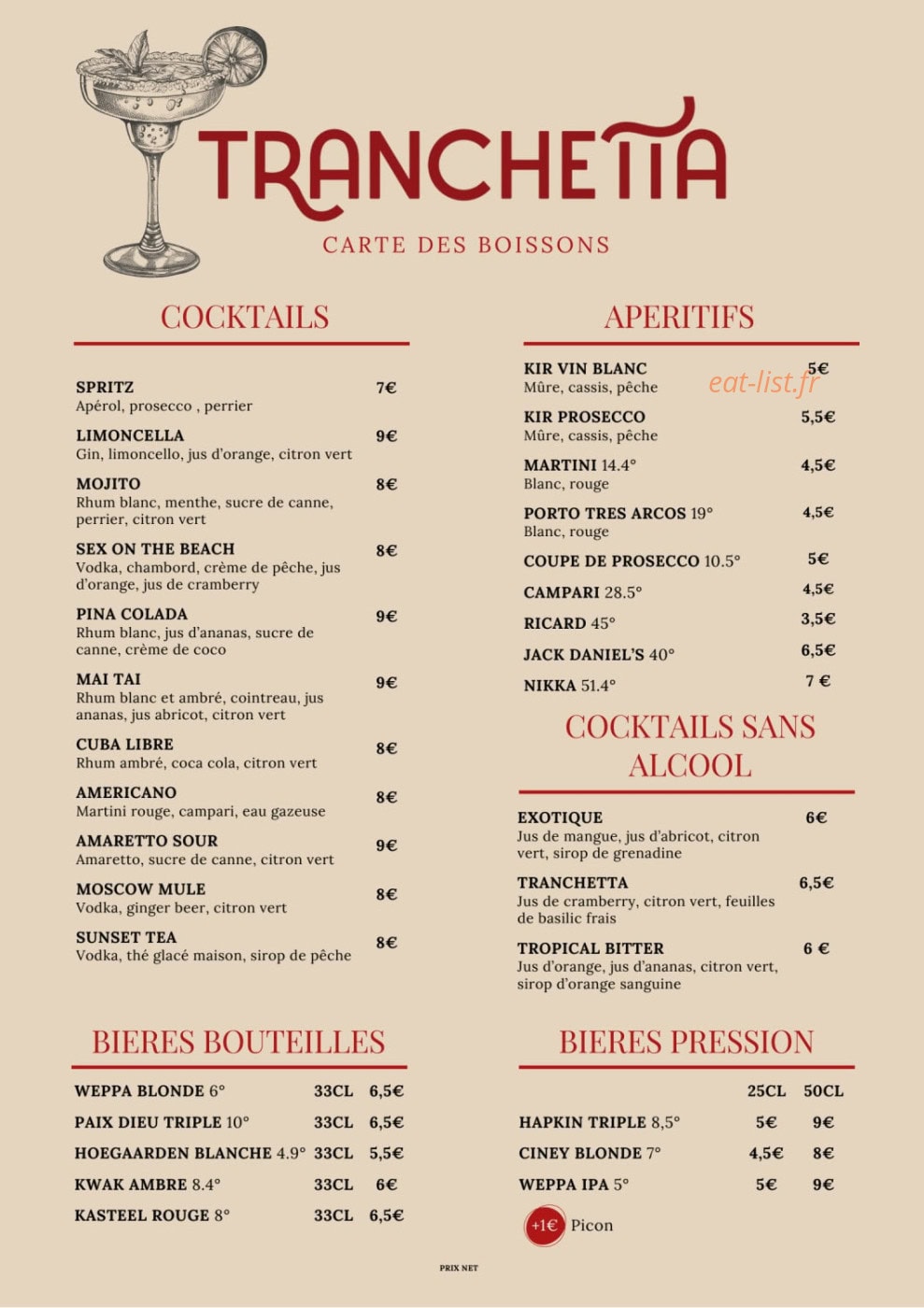 Tranchetta — carte page 3