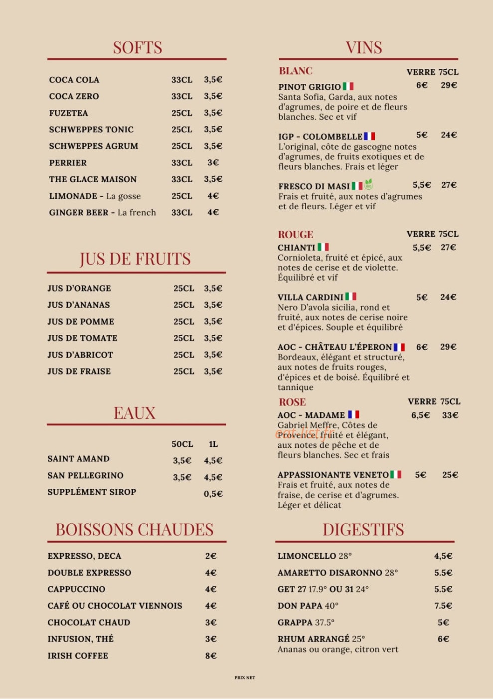 Tranchetta — carte page 4