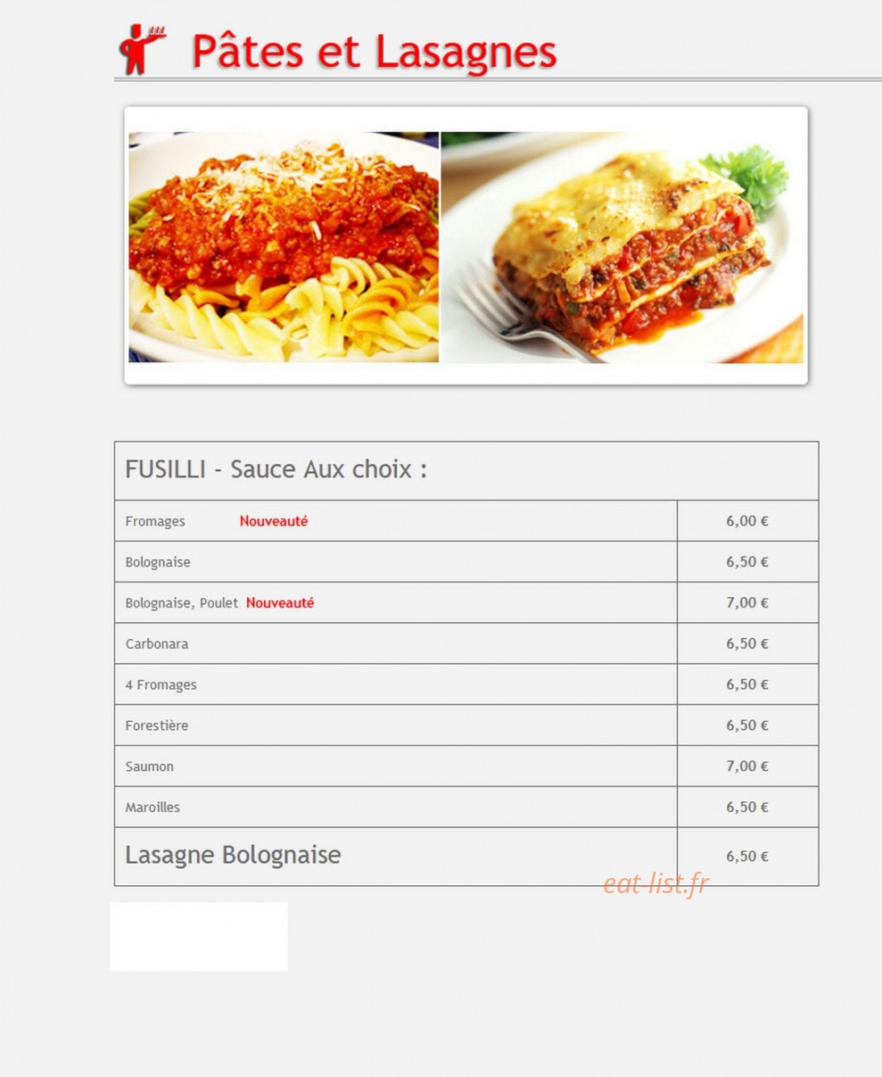 Pizza's Country — carte page 8