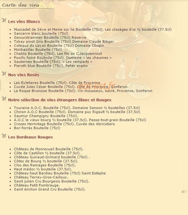 Auberge De La Forge — carte page 3