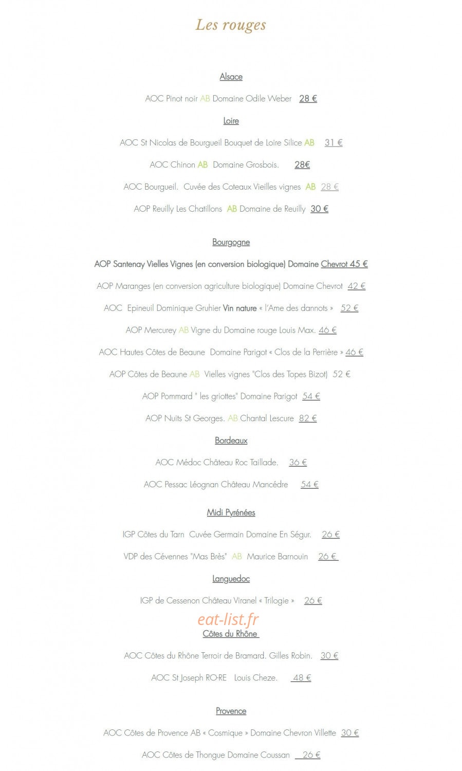 Bistrot Iodé — carte page 4