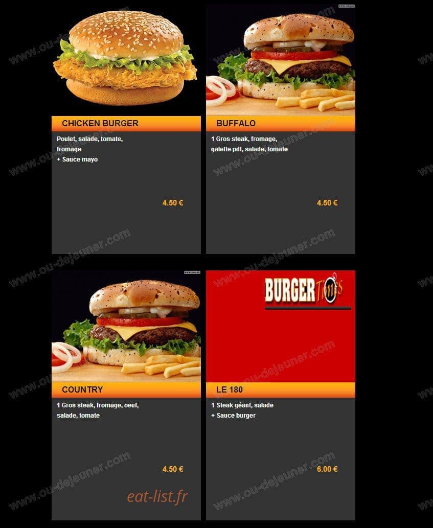 Burger Times — carte page 3