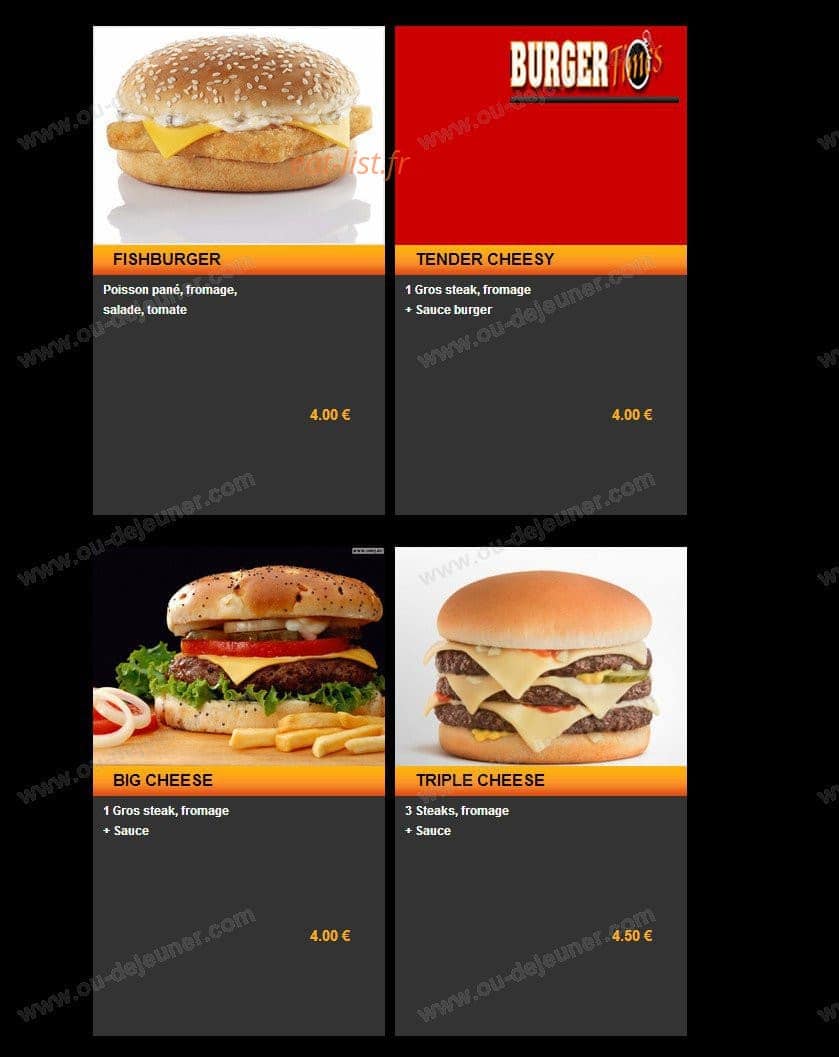 Burger Times — carte page 2