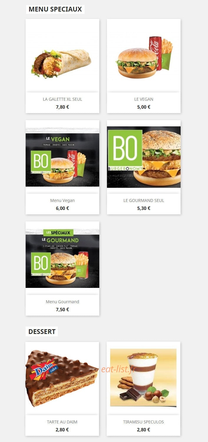 BurgerOnomy — carte page 5