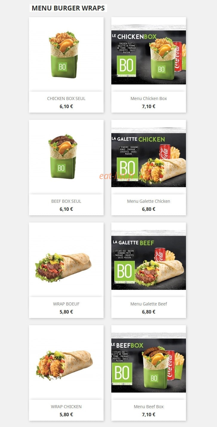 BurgerOnomy — carte page 4