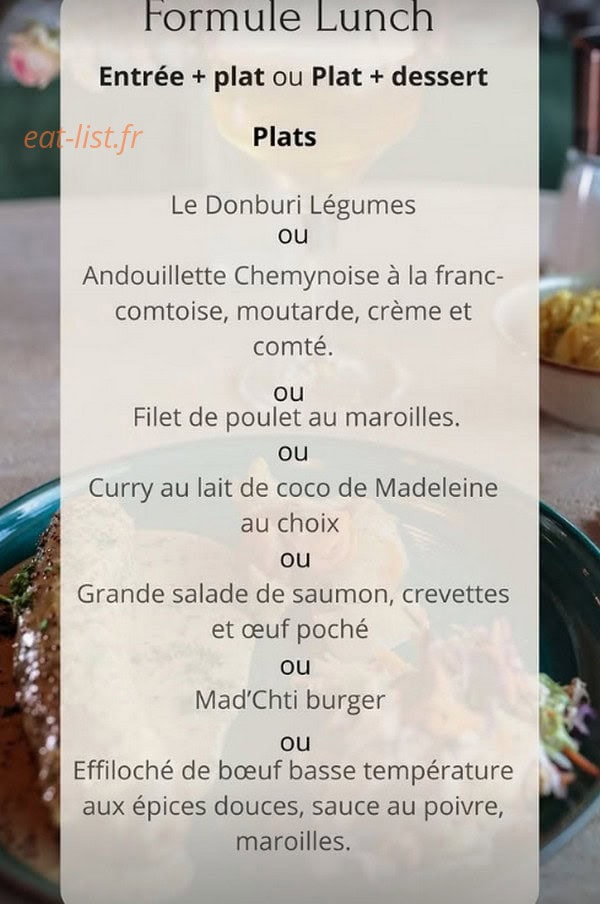 Chez Madeleine — carte page 2