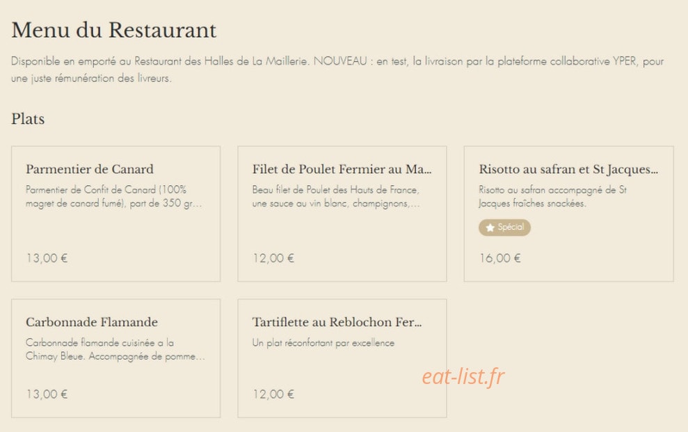Comme Chez Soi — carte page 1