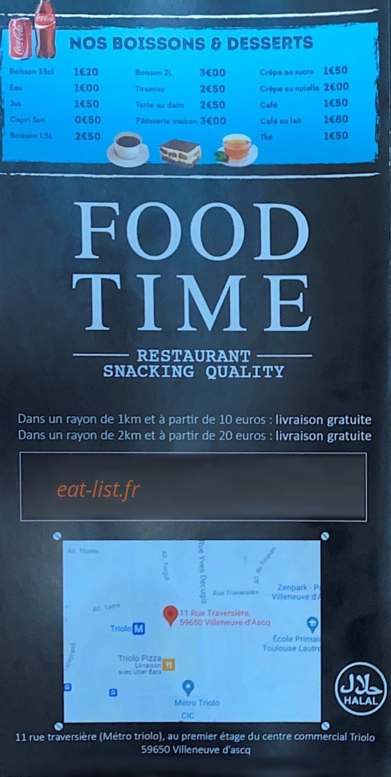 Food time — carte page 4
