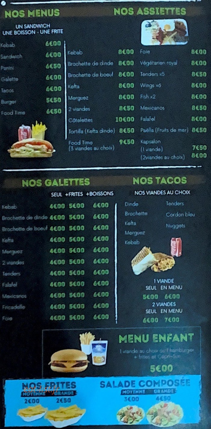 Food time — carte page 2