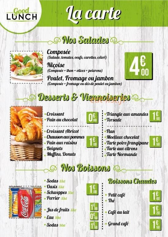Good Lunch — carte page 3