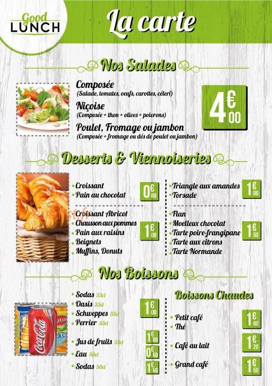Good Lunch — carte page 4