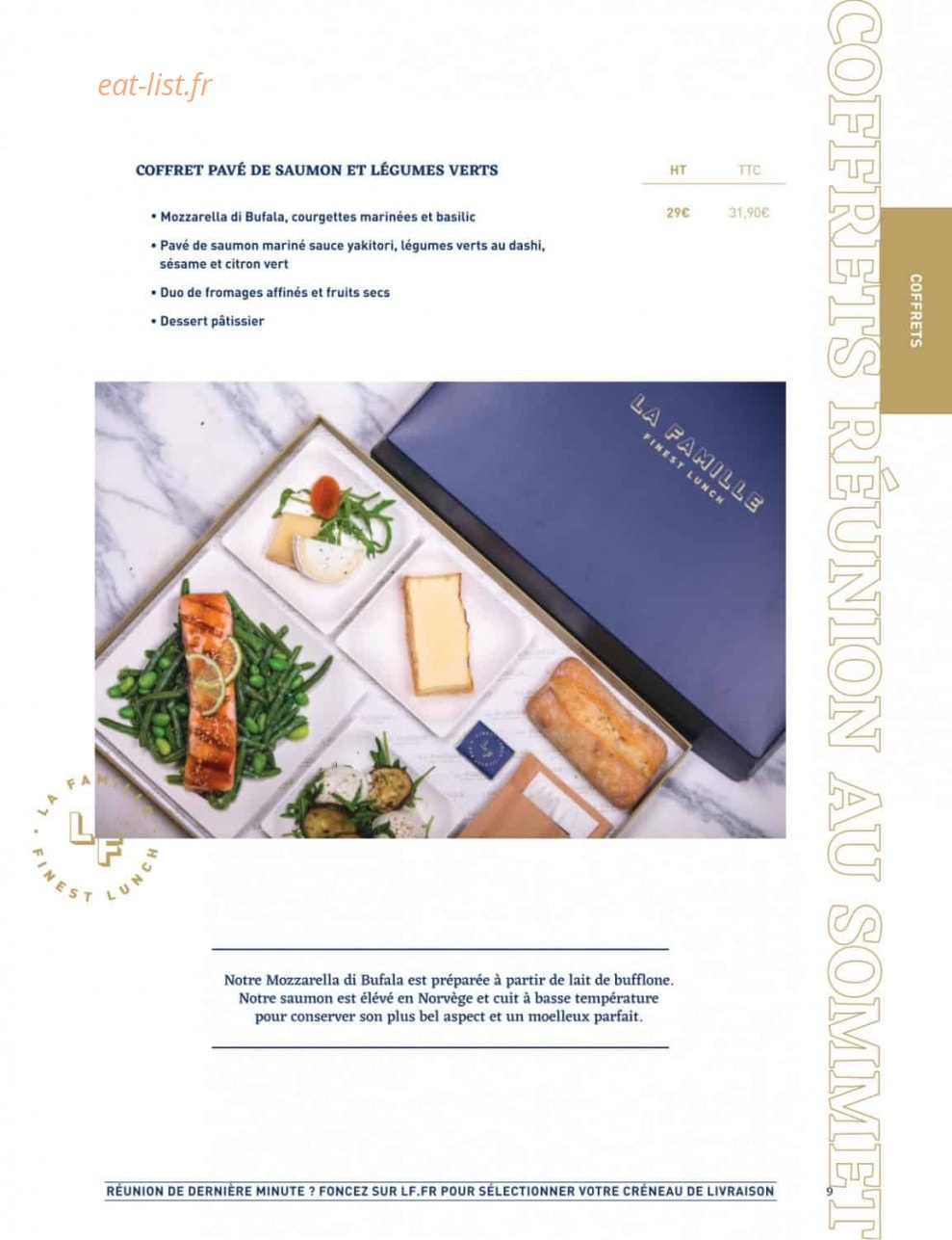 La Famille Finest Lunch — carte page 9