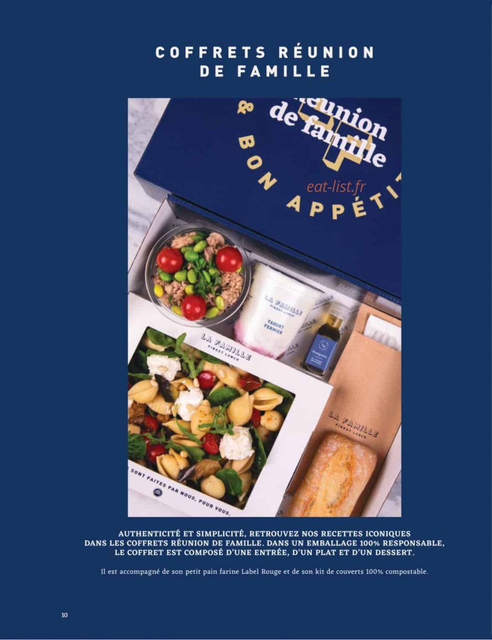 La Famille Finest Lunch — carte page 10
