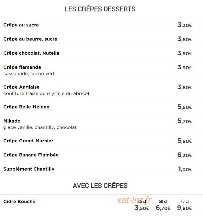 Le Bavarois — carte page 5