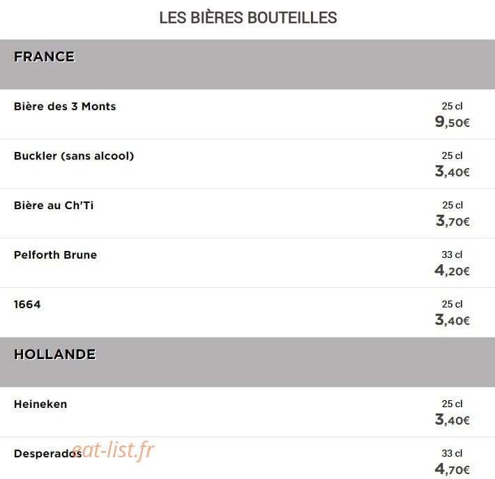 Le Bavarois — carte page 14