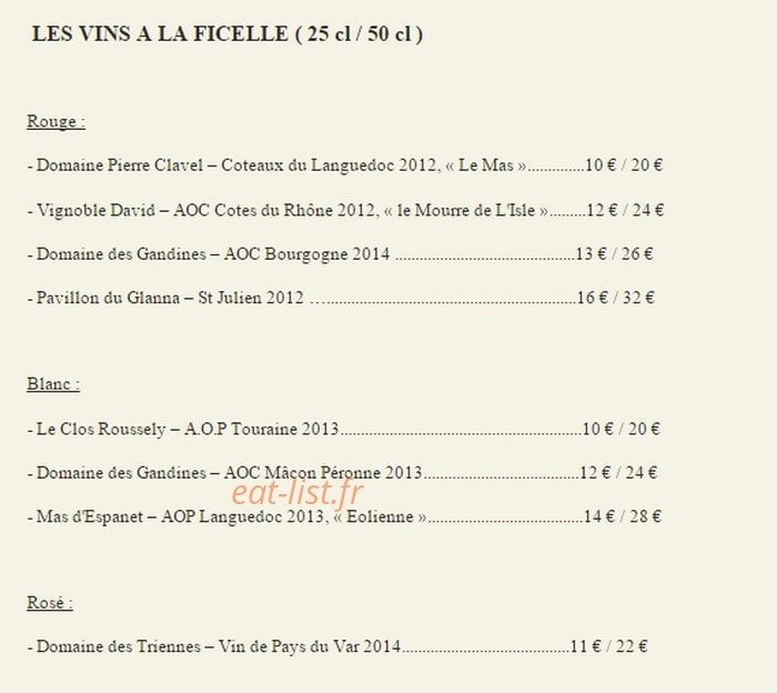 Le Petit Jardin — carte page 8