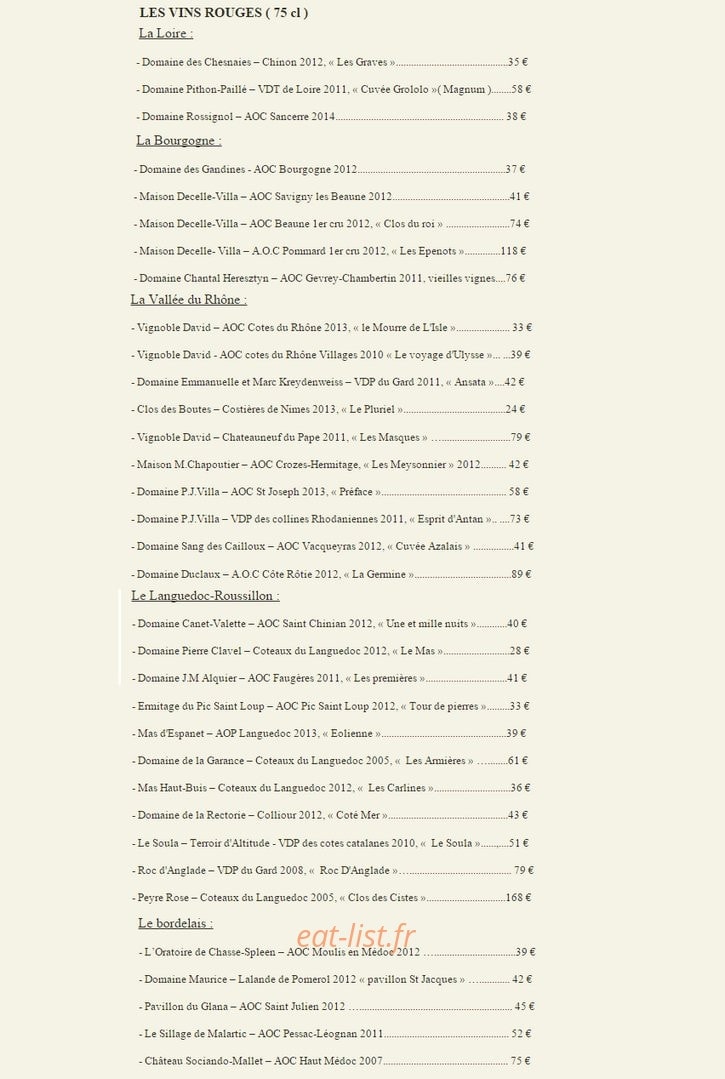 Le Petit Jardin — carte page 6