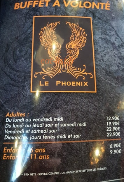 Le Phoenix — carte page 1