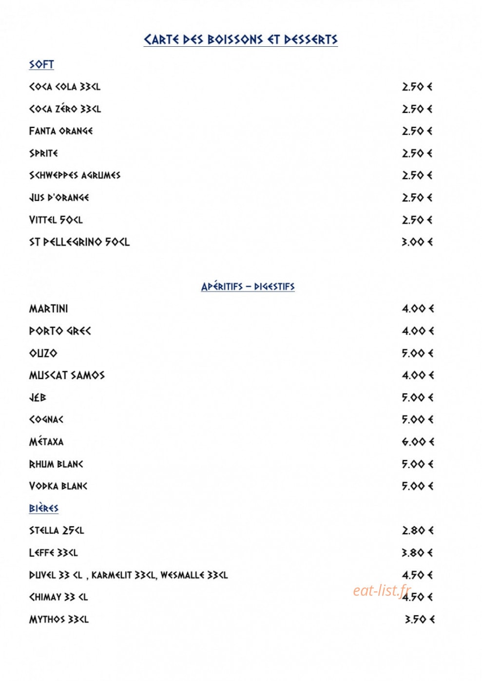 Le Tavernaki — carte page 5