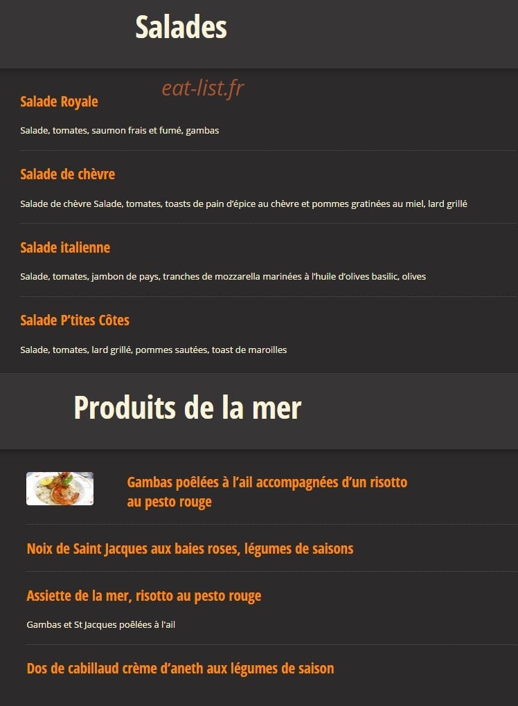Les p'tites côtes — carte page 3