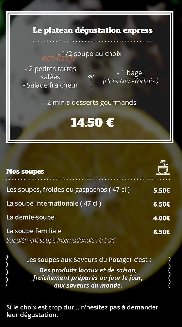 Les Saveurs du Potager — carte page 4