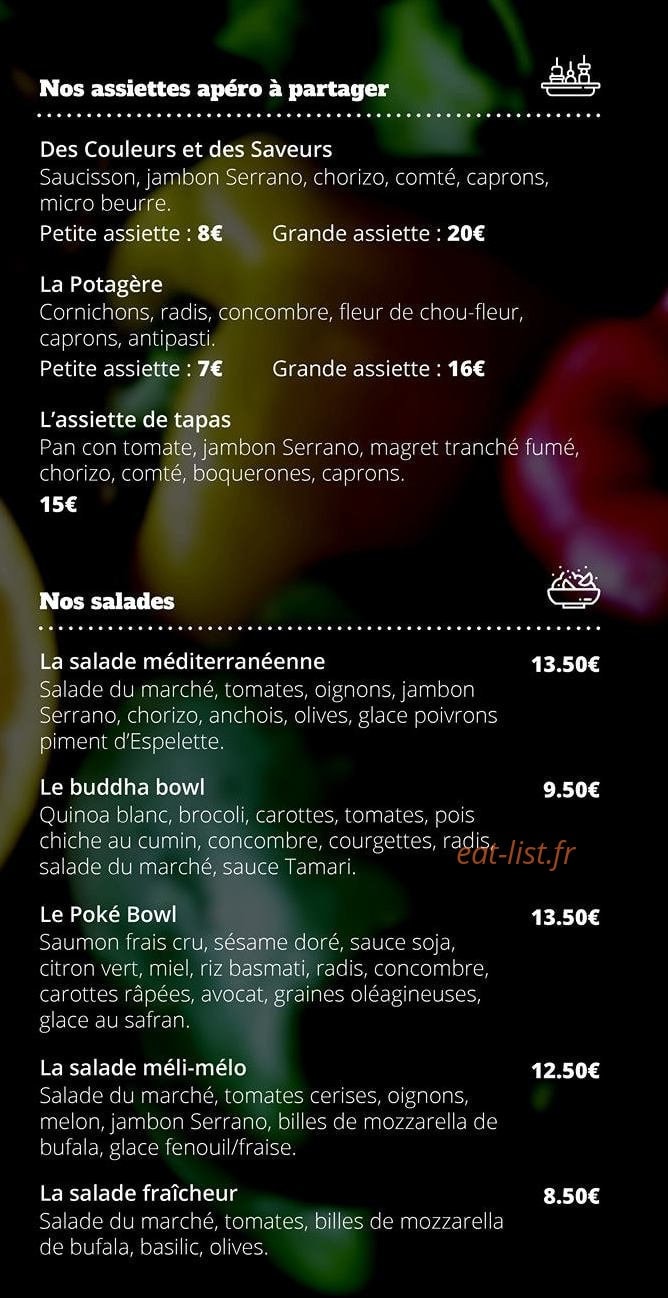 Les Saveurs du Potager — carte page 2