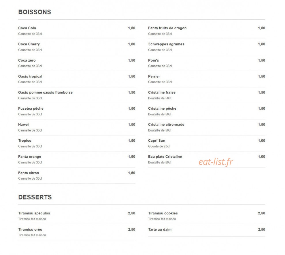 Mumtaz Grill — carte page 3