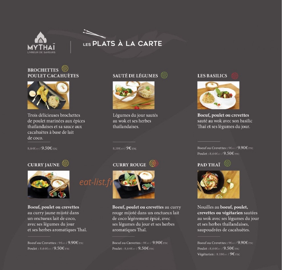 My Thaï — carte page 4