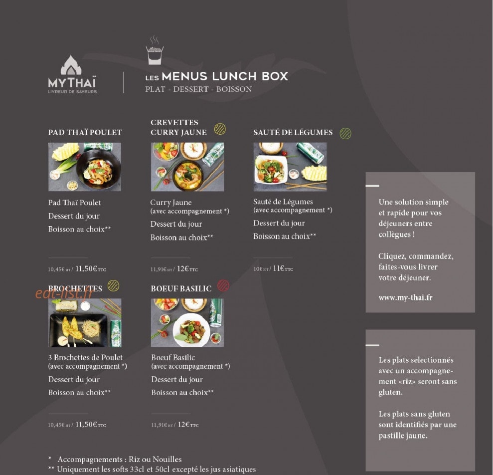 My Thaï — carte page 2