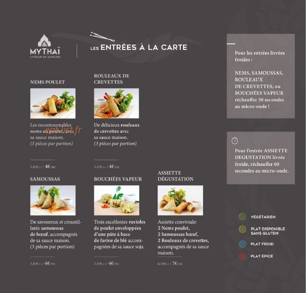 My Thaï — carte page 3