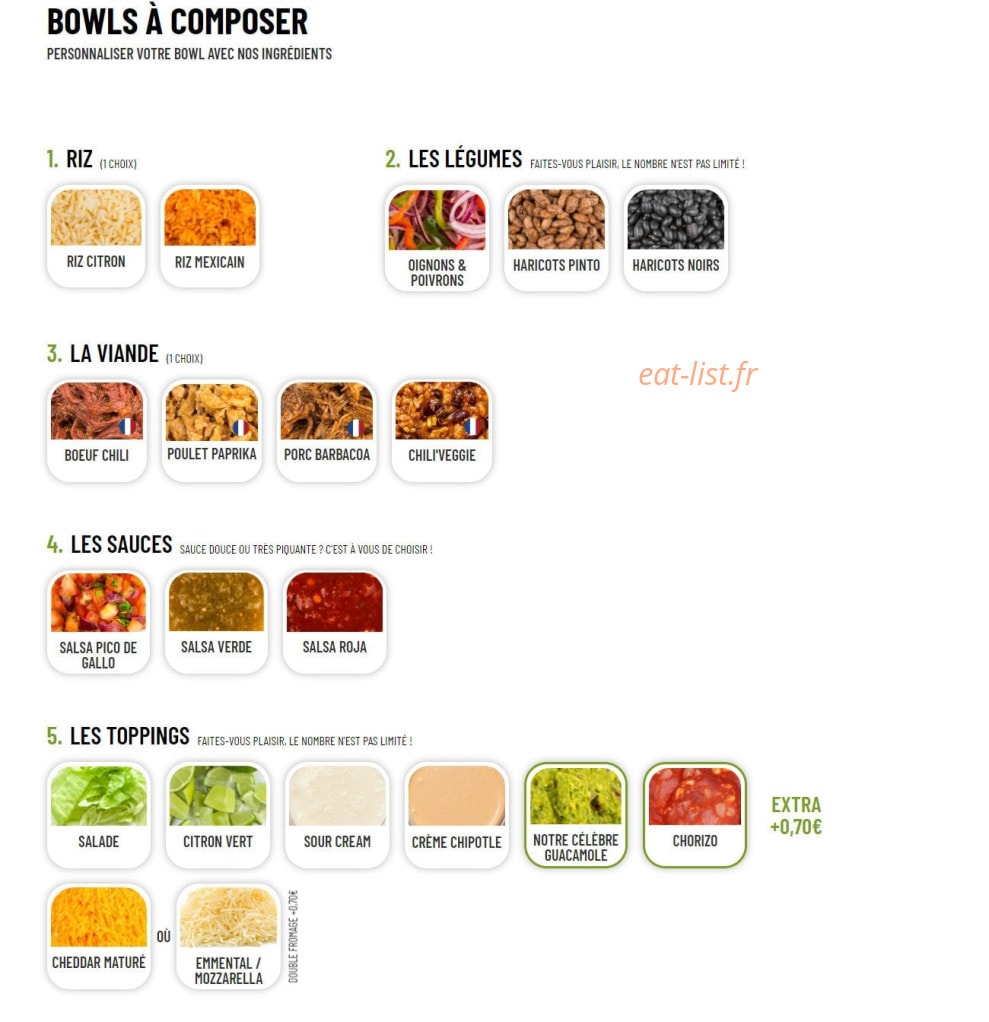 Nachos — carte page 3